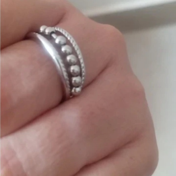 - ✨new Sterling Silver Anti Anxiety Fidget Spinner Ring - Picture 2 of 5
